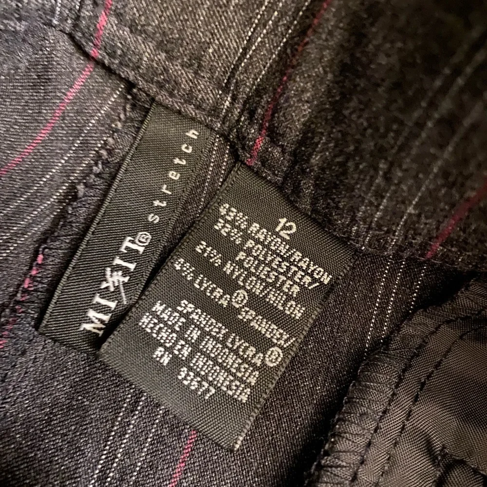 Mix-It Grey & Pink Pinstripe Trousers - Picture 10 of 10
